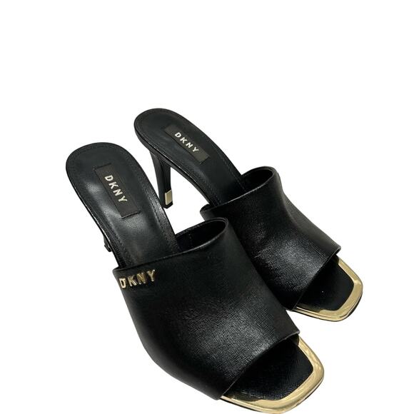 DKNY Bronx Black Gold Dress Sandals Created for Macy's Size 8.5 - Picture 7 of 11